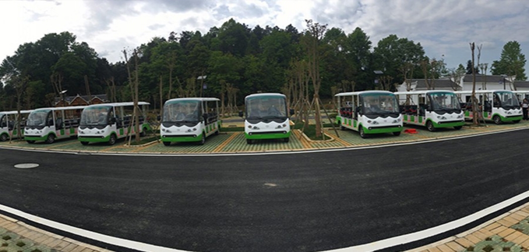 贵州湄谭翠牙14座电动观光车案例图片