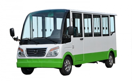 封闭式11座燃油观光车