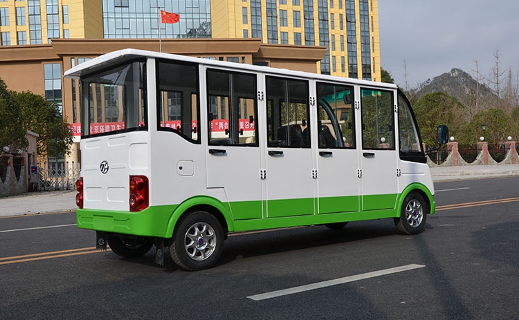 封闭式11座燃油观光车